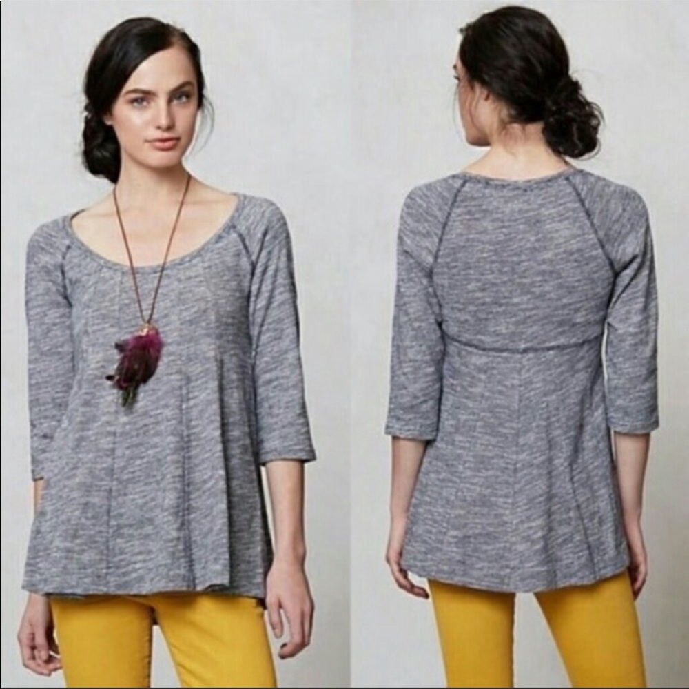 Anthropologie Deletta Pathed Seams Swing Top
